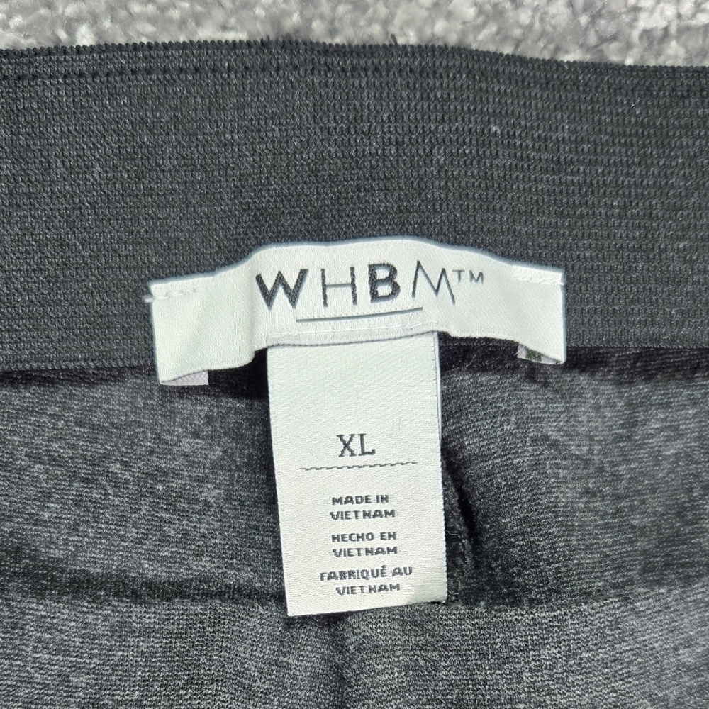 White House Black Market Heather Gray Ponte Knit Back Seam Cropped Leggings - Picture 7 of 9